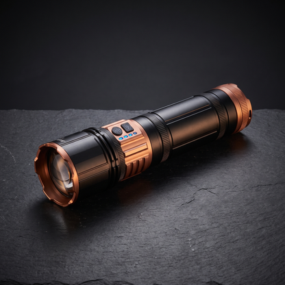 Laser Pro Max Professional | Linterna recargable de largo alcance y batería externa