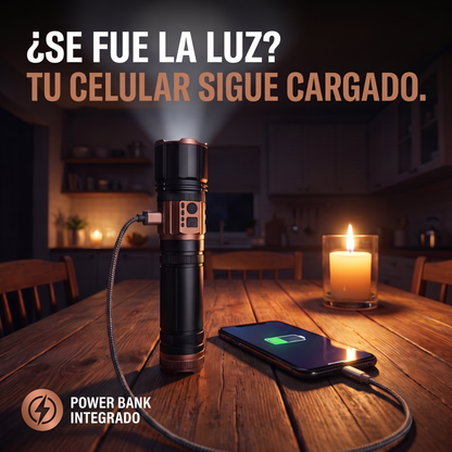 Linterna Laser Pro Max Professional | 28.800 mAh de Batería, Largo Alcance y Power Bank