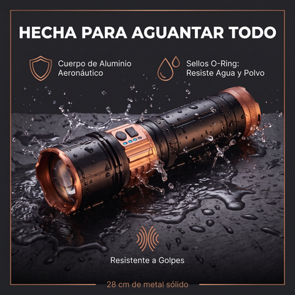 Linterna Laser Pro Max Professional | 28.800 mAh de Batería, Largo Alcance y Power Bank